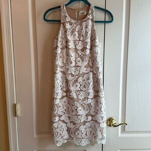 Eliza J White Lacey Sleeveless Dress Size 2